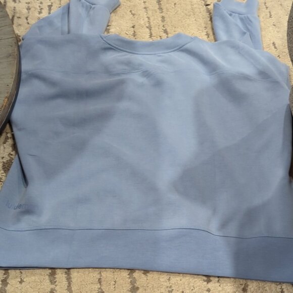 Lululemon Softstreme Perfectly Oversized Cropped Crew Utility Blue - Picture 8 of 9